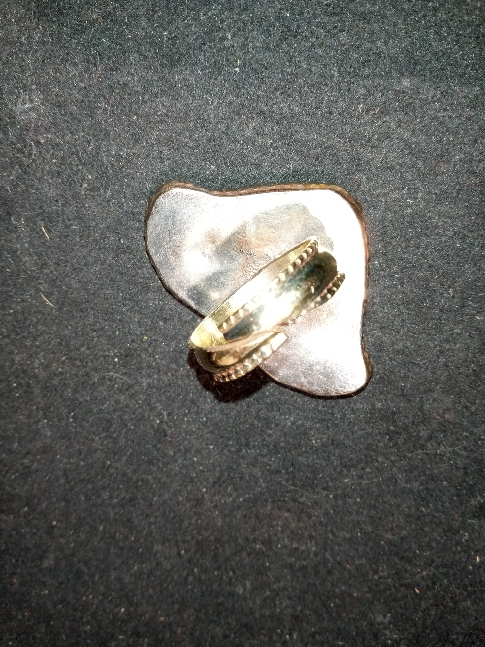 Turquoise Inlay Statement Ring - Blue Turquoise Design - Picture 4 of 4